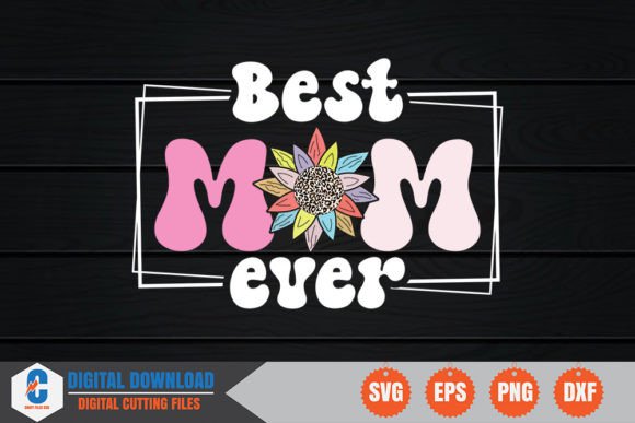 A Designer's Take on the Best Mom Ever Retro Embroidery File